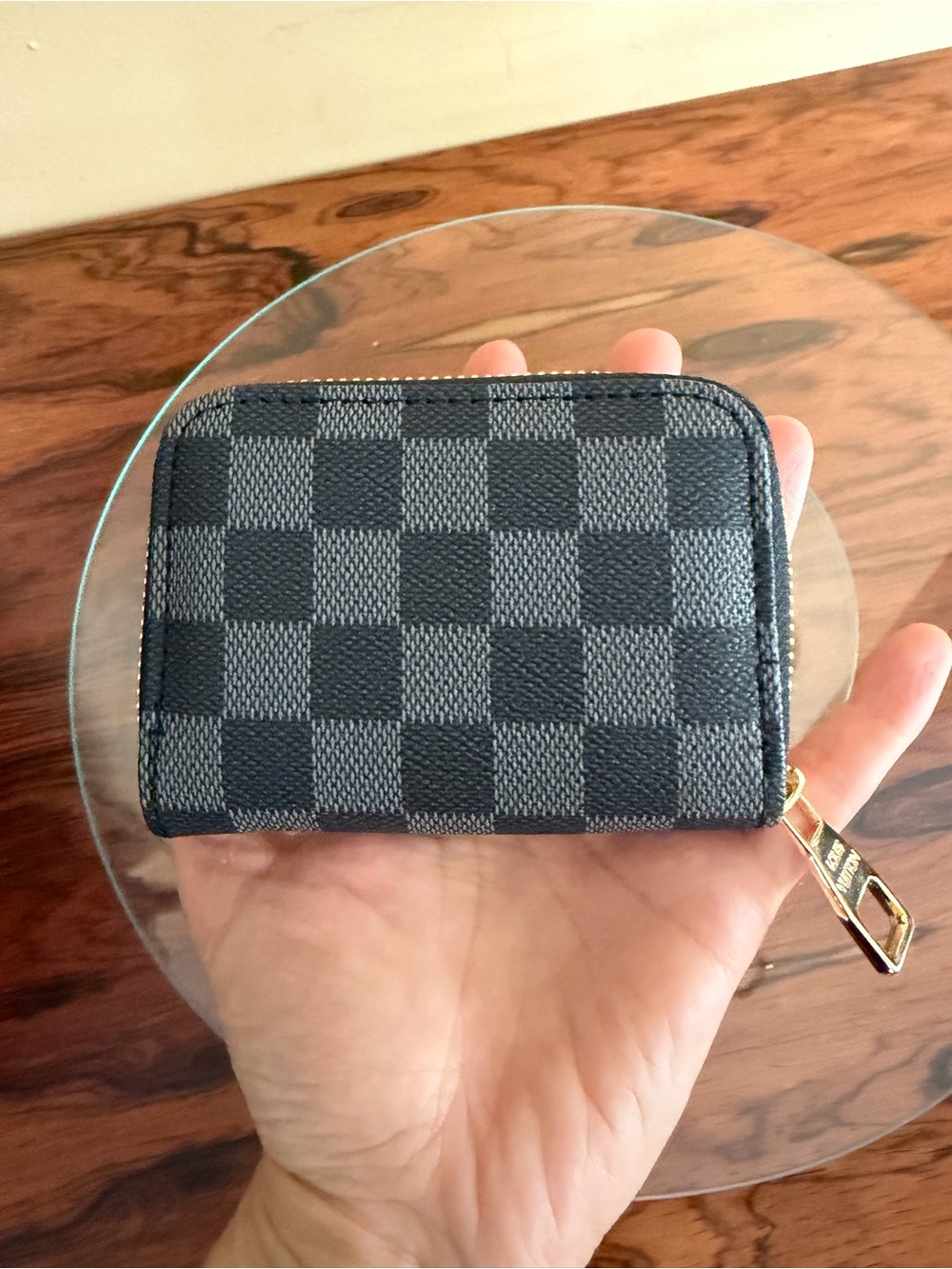 Checkered Accordion Card Case Wallet - Picture 5 of 10